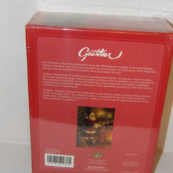 Christmas Jigsaw Puzzle 1000 Pieces Santa by Fireplace - Picture 4 of 4